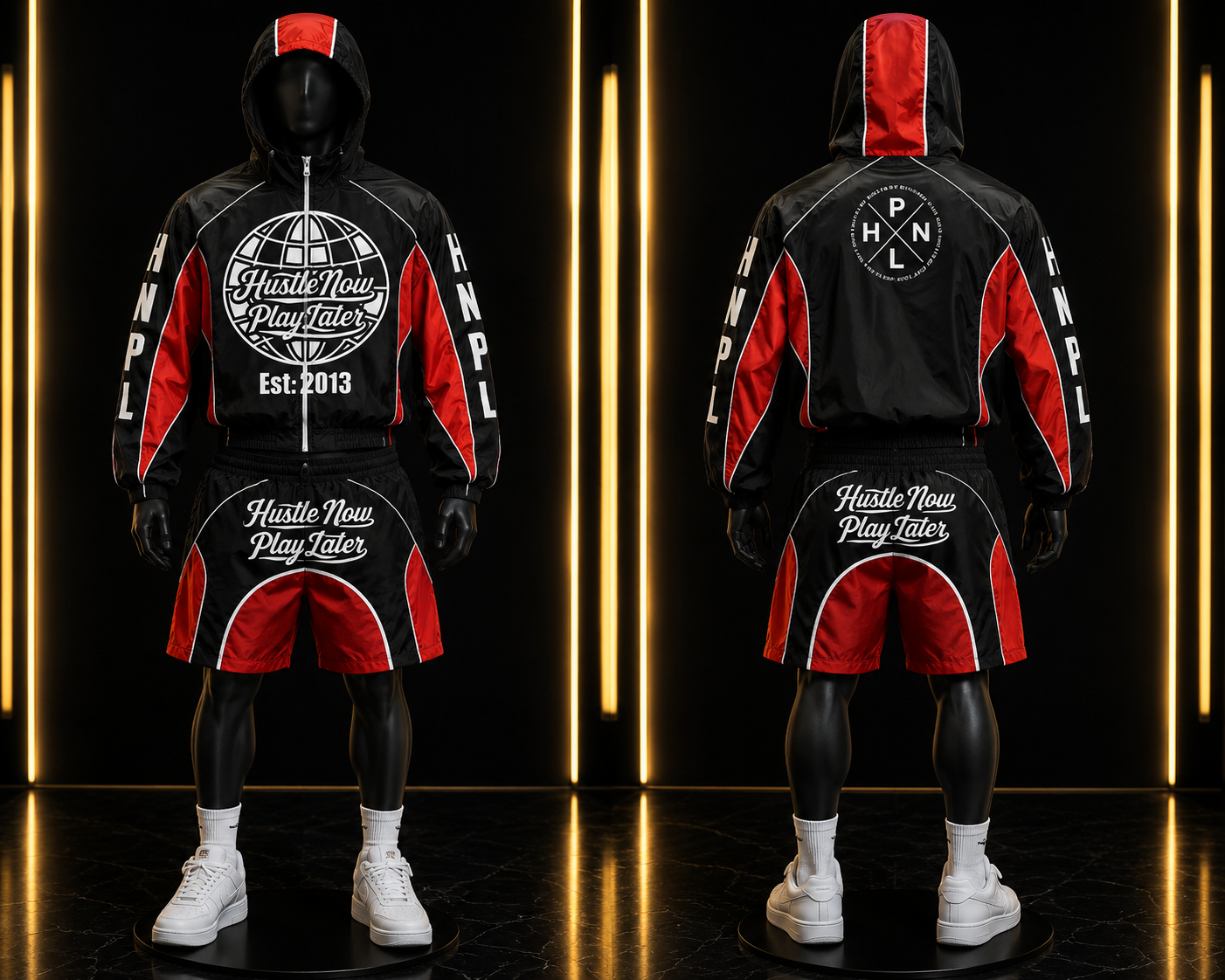 HNPL Long Sleeve Windbreaker W/ Shorts